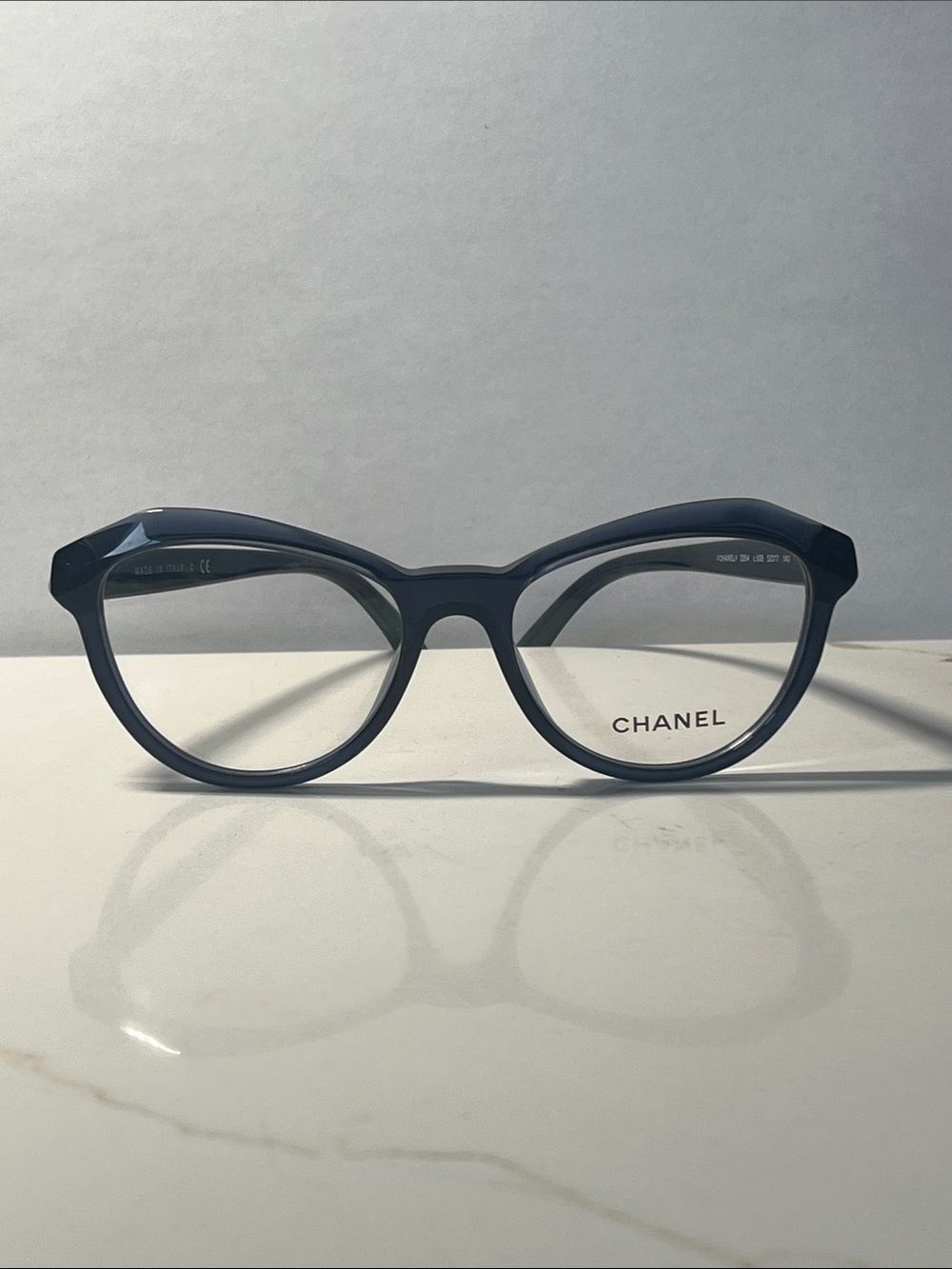 Authentic CHANEL Blue Acetate Women's Eyeglass Frames 3354 c.508